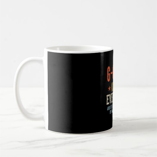 Opa weiß alles Vatertag Retro Kaffeetasse (Links)