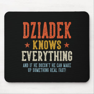 Opa weiß alles Vatertag Retro Mousepad