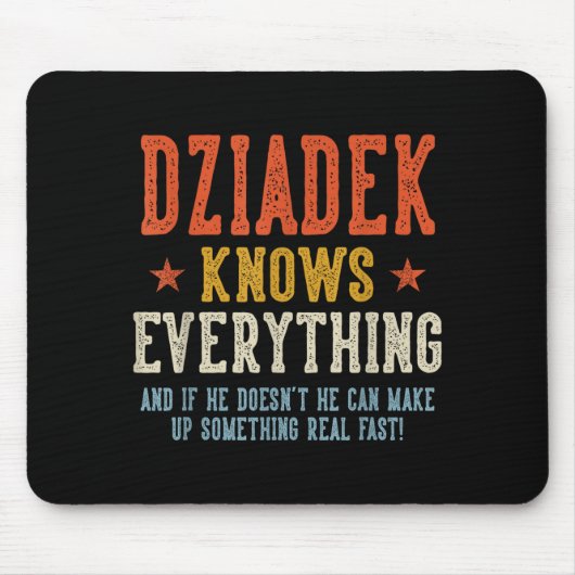 Opa weiß alles Vatertag Retro Mousepad (Vorne)