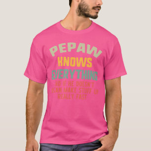 Opa weiß alles Vintage Großvater Lustiges Mädchen T-Shirt