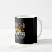 Opa weiß alles zum Vatertag Retro Kaffeetasse (VorderseiteRechts)
