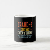 Opa weiß alles zum Vatertag Retro Kaffeetasse (Mittel)