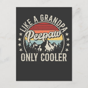 Opa wie ein Großvater, nur cooler Retro Postkarte