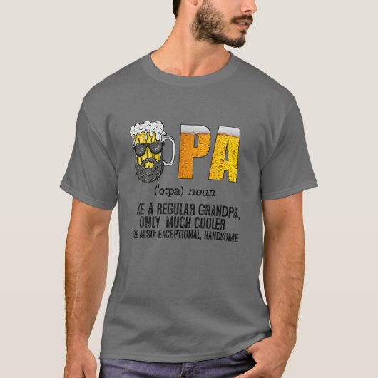 Opa wie eine normale Opa nur viel Cooler Bier D T-Shirt (Vorderseite)