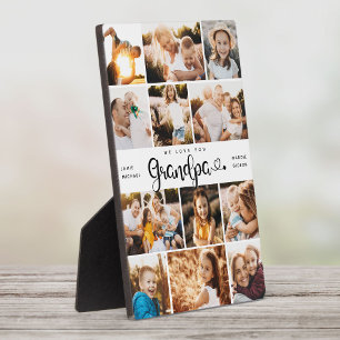 Opa Wir Liebe hören Sie Moderne FotoCollage Fotoplatte