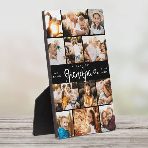 Opa Wir Liebe hören Sie Moderne FotoCollage Fotoplatte