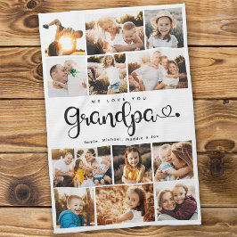 Opa Wir Liebe hören Sie Moderne FotoCollage Geschirrtuch