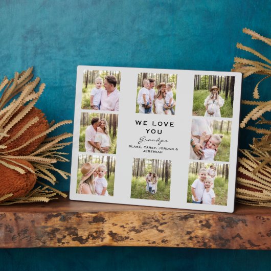 Opa Wir Liebe Sie Foto Collage Plaque Fotoplatte (Seite)