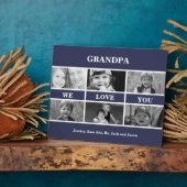 Opa Wir Liebe Sie Foto Collage Schwarz und Weiß Fotoplatte (Seite)