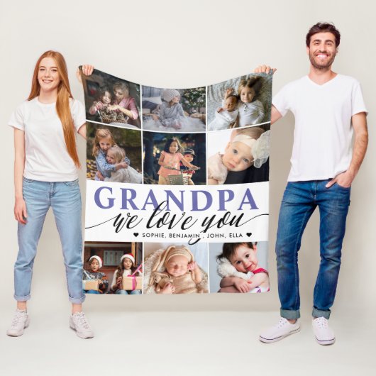 Opa Wir Liebe Sie FotoCollage  Fleecedecke (Beispiel)
