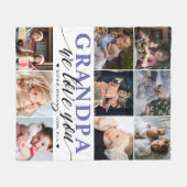 Opa Wir Liebe Sie FotoCollage  Fleecedecke (Vorderseite (Horizontal))