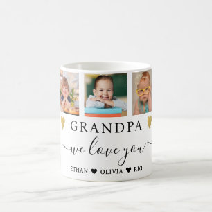 Opa Wir Liebe Sie Großkinder 5 FotoCollage Kaffeetasse