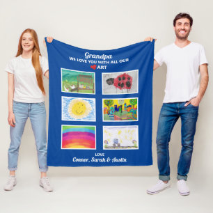Opa Wir Liebe Sie, Großkinder Kunsthandwerk nach  Fleecedecke