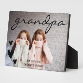 Opa Wir Liebe Sie Personalisiertes Foto Plaque Fotoplatte (Seite)