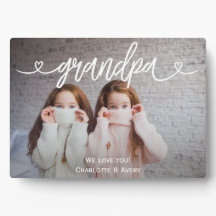 Opa Wir Liebe Sie Personalisiertes Foto Plaque