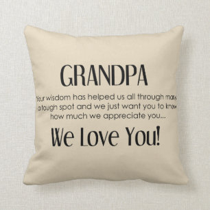 Opa Wir Liebe Sie schätzen Pillow Kissen