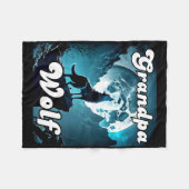 Opa Wolf Matching Tribe Wolves Camping Pack Fa Fleecedecke (Vorderseite (Horizontal))