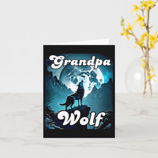 Opa Wolf Matching Tribe Wolves Camping Pack Fa Karte (Gelbe Blume)