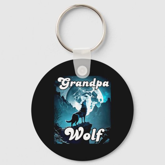 Opa Wolf Matching Tribe Wolves Camping Pack Fa Schlüsselanhänger (Vorderseite)
