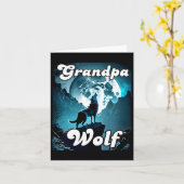 Opa Wolf passender Stamm Wölfe Camping Packung Fa Karte (Gelbe Blume)