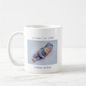 Opa Year etabliertes New Baby Foto Kaffeetasse (Links)