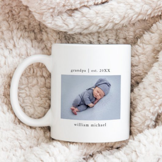 Opa Year etabliertes New Baby Foto Kaffeetasse