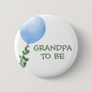 Opa zu Blue Balloon Baby Showknopf Button