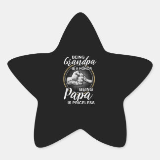 Opa zu sein ist eine Ehre, PaPa zu sein, ist unbez Stern-Aufkleber
