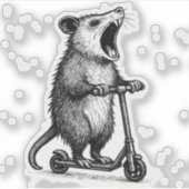 Opaasum-Roller Aufkleber (Vorderseite)