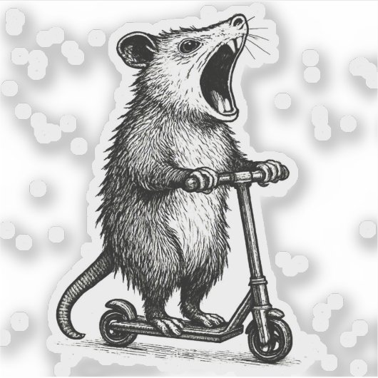 Opaasum-Roller Aufkleber (Vorderseite)