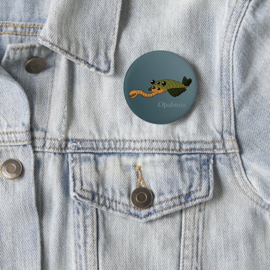 Opabinia - prähistorisches Tier Button (Beispiel)