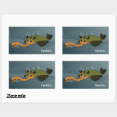 Opabinia - prähistorisches Tier Rechteckiger Aufkleber (Blatt)