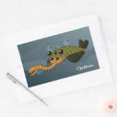 Opabinia - prähistorisches Tier Rechteckiger Aufkleber (Umschlag)