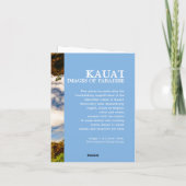 Opaeka'a Falls, Kauai Hawaiian Collage (Rückseite)