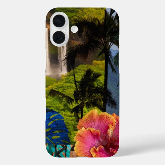 Opaeka'a Falls, Kauai Hawaiian Collage Case-Mate iPhone Hülle (Rückseite)
