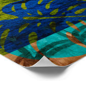 Opaeka'a Falls, Kauai Hawaiian Collage Poster (Ecke)