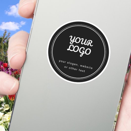Opak oder transparent Ihr Logo stilvoll editierbar Aufkleber