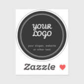 Opak oder transparent Ihr Logo stilvoll editierbar Aufkleber (Blatt)