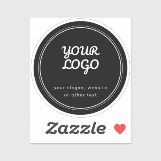 Opak oder transparent Ihr Logo stilvoll editierbar Aufkleber (Blatt)