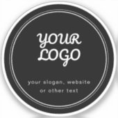 Opak oder transparent Ihr Logo stilvoll editierbar Aufkleber (Vorderseite)