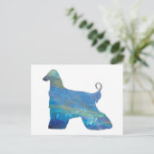 Opal Afghan Hound Postcard Postkarte (Stehend Vorderseite)