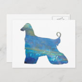 Opal Afghan Hound Postcard Postkarte (Vorne/Hinten)