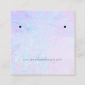 Opal Agate Texture Ohrringe Display-Karte Quadratische Visitenkarte (Vorderseite)