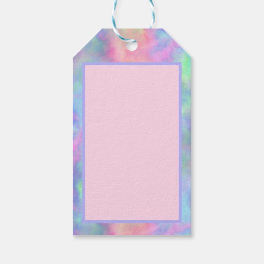 Opal-Aquarellspritze: Geschenkanhänger (Rückseite)