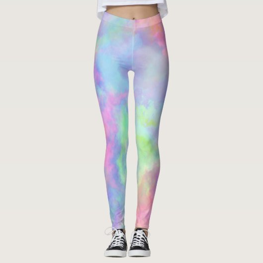 Opal-Aquarellspritze: Leggings (Vorderseite)