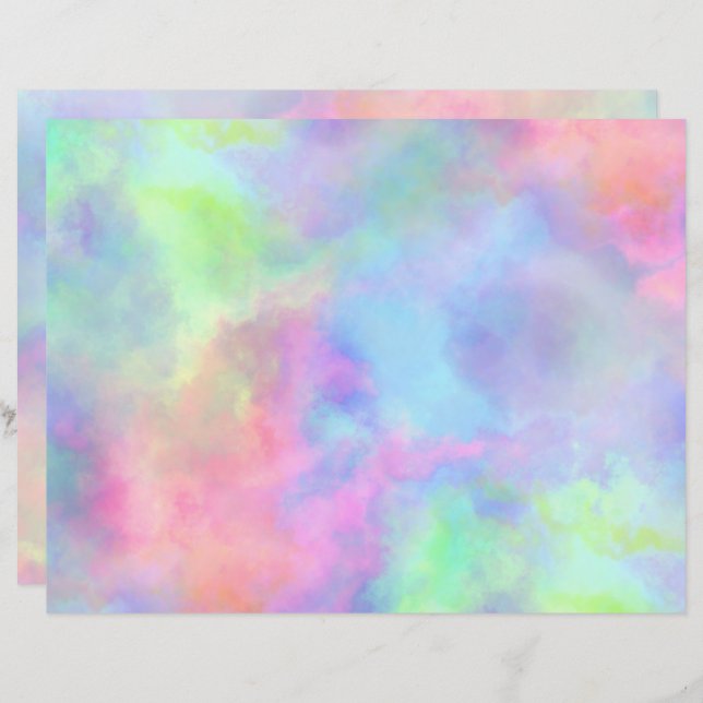 Opal-Aquarellspritze: Papierblatt (Vorne/Hinten)