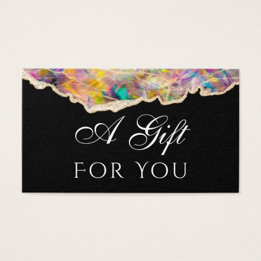 opal auf schwarze Gift Card (Vorderseite)