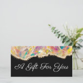 opal auf schwarzer Schenkungsurkunde (Stehend Vorderseite)