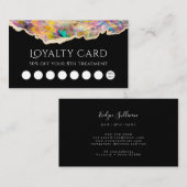 opal auf schwarzer Treuekarte Visitenkarte (Vorne/Hinten)