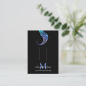 Opal Black Monogram Stylist Hair Clips Display Visitenkarte (Stehend Vorderseite)
